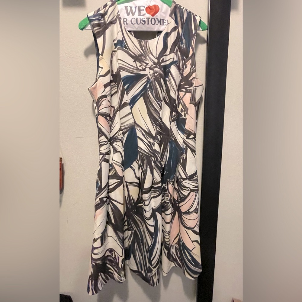 A line dress with tags - zippered back